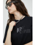 The Kooples tricou din bumbac culoarea negru - Pled.ro