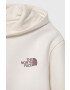 The North Face bluza copii G VERTICAL LINE HOODIE culoarea bej cu glugă cu imprimeu - Pled.ro