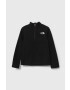 The North Face bluza copii GLACIER FLEECE 1/4 ZIP culoarea negru cu imprimeu - Pled.ro