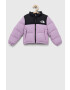 The North Face geaca de puf pentru copii culoarea violet - Pled.ro