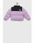 The North Face geaca de puf pentru copii culoarea violet - Pled.ro