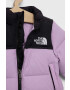 The North Face geaca de puf pentru copii culoarea violet - Pled.ro