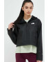 The North Face jacheta de exterior Cropped Quest culoarea negru de tranzitie oversize - Pled.ro