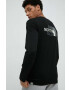 The North Face Longsleeve bărbați culoarea negru cu imprimeu - Pled.ro