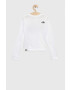 The North Face longsleeve din bumbac pentru copii culoarea alb cu imprimeu - Pled.ro