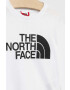 The North Face longsleeve din bumbac pentru copii culoarea alb cu imprimeu - Pled.ro