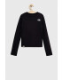 The North Face longsleeve din bumbac pentru copii culoarea negru cu imprimeu - Pled.ro