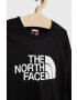 The North Face longsleeve din bumbac pentru copii culoarea negru cu imprimeu - Pled.ro