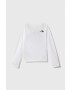 The North Face longsleeve din bumbac pentru copii L/S EASY TEE culoarea alb cu imprimeu - Pled.ro