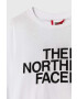 The North Face longsleeve din bumbac pentru copii L/S EASY TEE culoarea alb cu imprimeu - Pled.ro