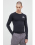 The North Face longsleeve sport Mountain Athletic culoarea negru cu imprimeu - Pled.ro