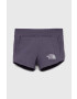 The North Face pantaloni scurți din bumbac pentru copii culoarea violet cu imprimeu - Pled.ro