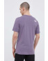 The North Face tricou barbati culoarea violet cu imprimeu - Pled.ro