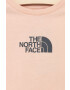 The North Face tricou de bumbac pentru copii culoarea roz - Pled.ro