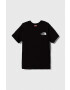 The North Face tricou de bumbac pentru copii S/S SIMPLE DOME TEE culoarea negru cu imprimeu - Pled.ro