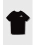 The North Face tricou de bumbac pentru copii S/S SIMPLE DOME TEE culoarea negru cu imprimeu - Pled.ro