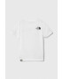 The North Face tricou de bumbac pentru copii S/S SIMPLE DOME TEE culoarea alb cu imprimeu - Pled.ro