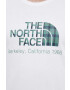 The North Face tricou din bumbac culoarea bej cu imprimeu - Pled.ro