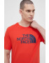 The North Face tricou din bumbac culoarea rosu cu imprimeu - Pled.ro