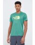 The North Face tricou sport Reaxion Easy culoarea verde cu imprimeu - Pled.ro