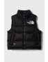 The North Face vesta de puf pentru copii 1996 RETRO NUPTSE VEST culoarea negru - Pled.ro