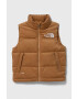 The North Face vesta de puf pentru copii 1996 RETRO NUPTSE VEST culoarea maro - Pled.ro