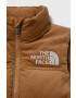 The North Face vesta de puf pentru copii 1996 RETRO NUPTSE VEST culoarea maro - Pled.ro