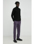 Tiger of Sweden pantaloni Caidon barbati culoarea violet drept - Pled.ro