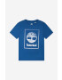 Timberland tricou de bumbac pentru copii Short Sleeves Tee-shirt culoarea albastru marin cu imprimeu - Pled.ro