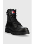 Tommy Jeans bocanci TJW LACE UP BOOT femei culoarea negru cu platforma EN0EN02314 - Pled.ro