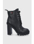 Tommy Jeans botine Heeled Boot femei culoarea negru cu toc drept - Pled.ro