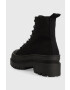 Tommy Jeans botine TJW FOXING CANVAS BOOT femei culoarea negru cu platforma EN0EN02216 - Pled.ro