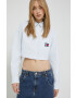 Tommy Jeans camasa din bumbac femei culoarea alb cu guler clasic relaxed - Pled.ro