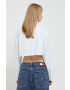 Tommy Jeans camasa din bumbac femei culoarea alb cu guler clasic relaxed - Pled.ro