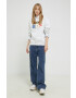 Tommy Jeans camasa din bumbac femei culoarea alb cu guler clasic relaxed - Pled.ro