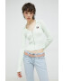 Tommy Jeans cardigan femei culoarea verde light - Pled.ro