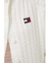 Tommy Jeans cardigan din amestec de lana culoarea alb - Pled.ro