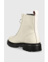 Tommy Jeans cizme de piele Zip Boot femei culoarea alb cu platforma - Pled.ro