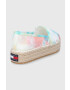 Tommy Jeans espadrile culoarea bej cu platforma - Pled.ro