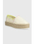 Tommy Jeans espadrile FLATFORM ESPADRILLE culoarea bej cu platforma EN0EN02078 - Pled.ro