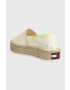 Tommy Jeans espadrile FLATFORM ESPADRILLE culoarea bej cu platforma EN0EN02078 - Pled.ro