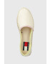 Tommy Jeans espadrile FLATFORM ESPADRILLE culoarea bej cu platforma EN0EN02078 - Pled.ro