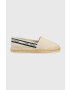 Tommy Jeans espadrile TJW FLATFORM WEBBING culoarea bej EN0EN02362 - Pled.ro