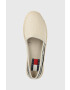 Tommy Jeans espadrile TJW FLATFORM WEBBING culoarea bej EN0EN02362 - Pled.ro