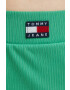 Tommy Jeans fusta culoarea verde mini drept - Pled.ro