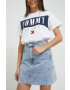 Tommy Jeans fusta jeans - Pled.ro