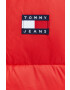 Tommy Jeans geaca barbati culoarea rosu de iarna - Pled.ro