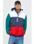 Tommy Jeans geaca barbati culoarea alb de iarna oversize - Pled.ro