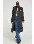 Tommy Jeans geaca femei culoarea rosu de tranzitie oversize - Pled.ro