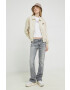 Tommy Jeans geaca femei culoarea bej de tranzitie - Pled.ro